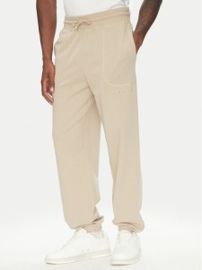 Guess Spodnie dresowe U5RB00 KCO31 Beżowy Regular Fit