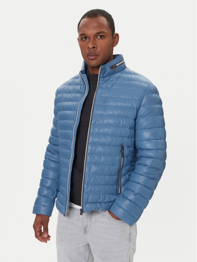 Milestone Kurtka skórzana Cortino 531019 60515 Niebieski Regular Fit