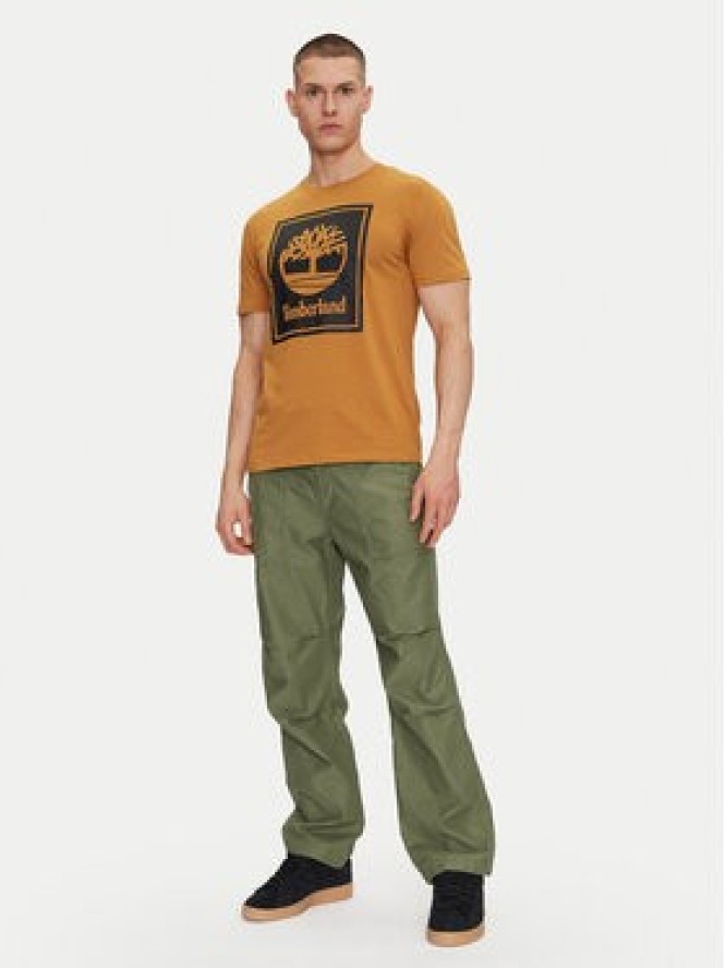 Timberland T-Shirt TB0A5WQQ Beżowy Regular Fit