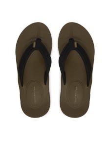 Tommy Hilfiger Japonki Molded Hilfiger Lth Beach Sandal FM0FM05802 Czarny