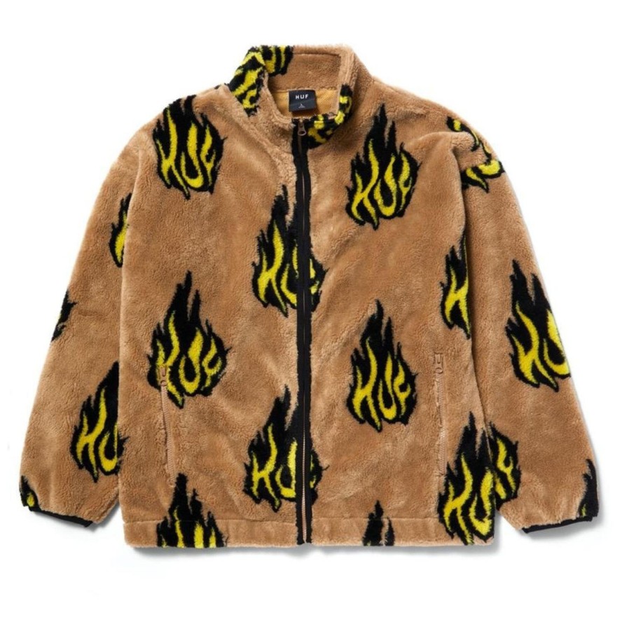 Kurtka turystyczna męska HUF Flamin Zip Sherpa Fleece