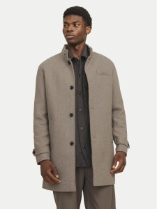 Jack & Jones Płaszcz wełniany Melton 12258672 Beżowy Regular Fit