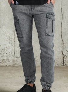 Spodnie jogger cargo - szary