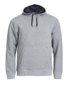 clique Classic Hoody – męska bluza z kapturem szara melanżowa, mieszanka
