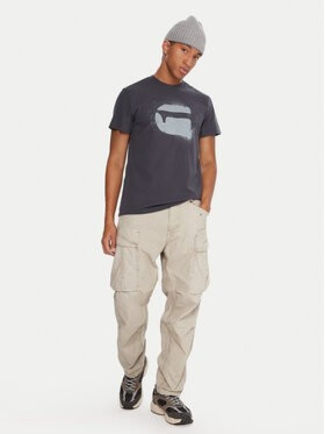 G-Star Raw T-Shirt Spray Logo D26833-D101 Granatowy Regular Fit