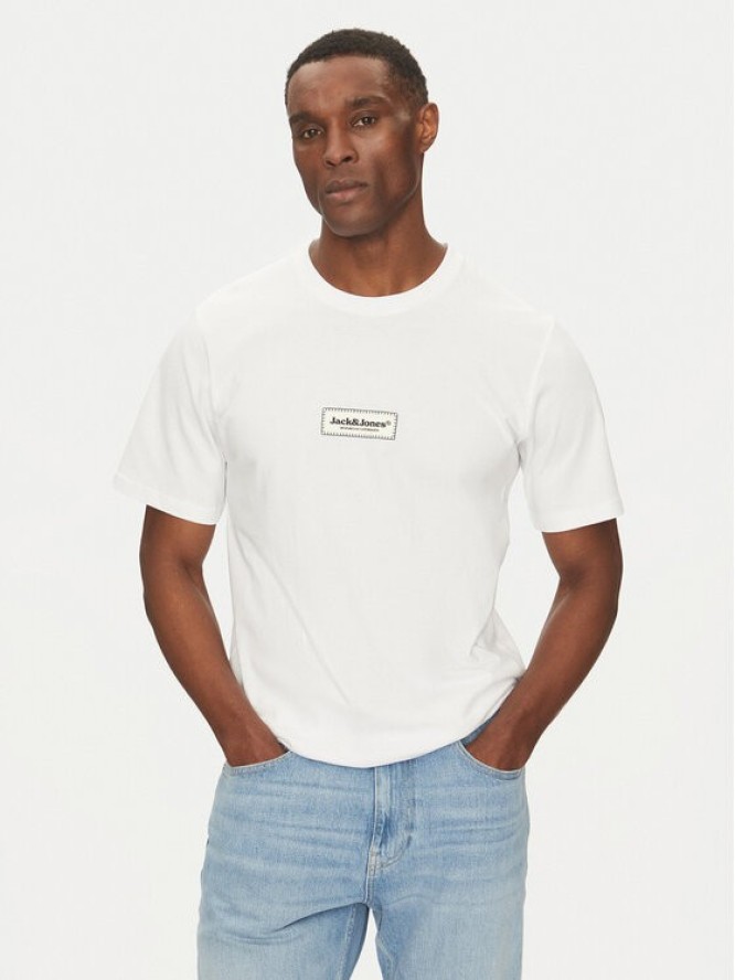 Jack & Jones T-Shirt Split 12273182 Biały Regular Fit