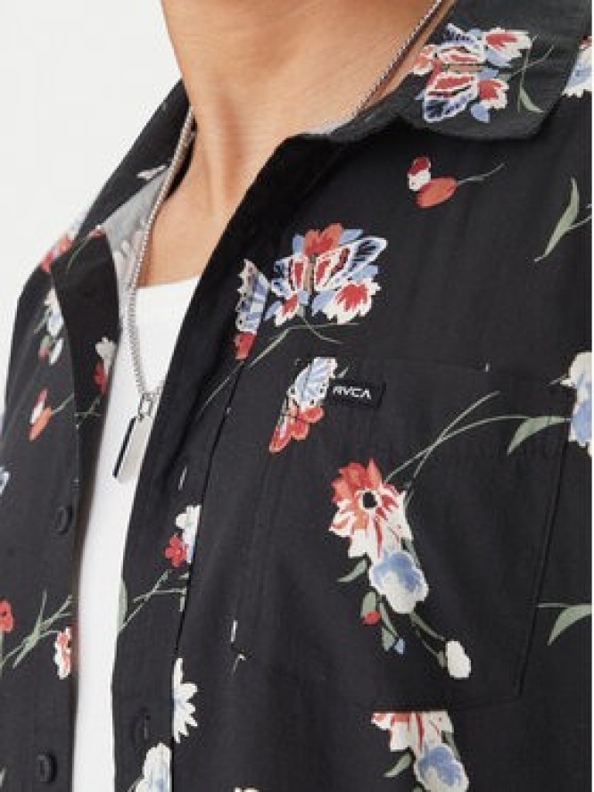 RVCA Koszula Morning Glory AVYWT00490 Czarny Regular Fit