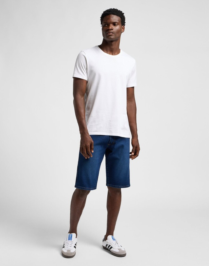 WRANGLER MĘSKIE SZORTY RUSTLER SHORT DARK WASH 112356515 W10H018377