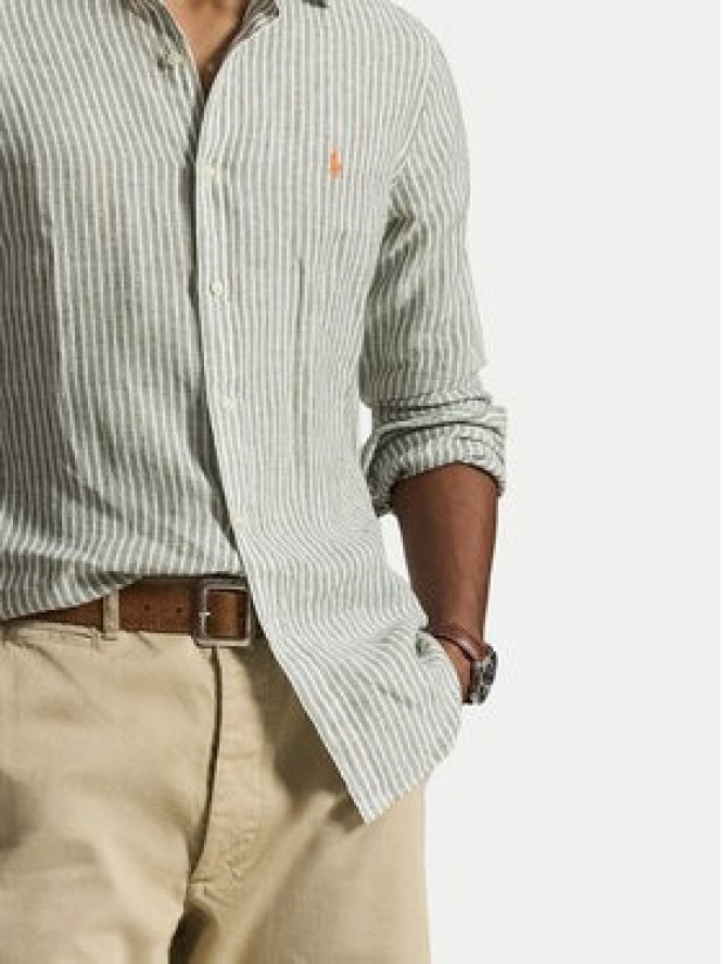 Polo Ralph Lauren Koszula 710B15594001 Zielony jasny Custom Fit