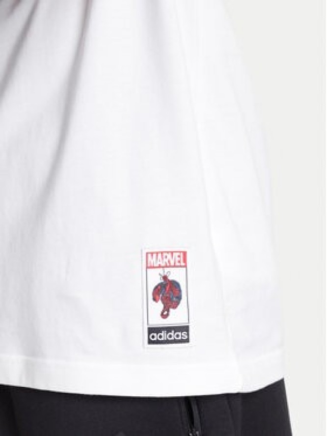 adidas T-Shirt Marvel Spider-Man Web Logo JL8056 Biały Regular Fit