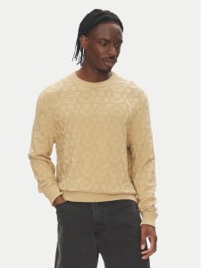 HUGO Sweter 50543785 Beżowy Regular Fit