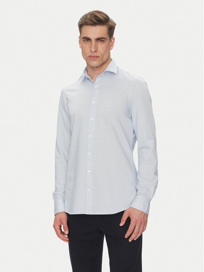Michael Kors Koszula MK0DS01555 Błękitny Slim Fit