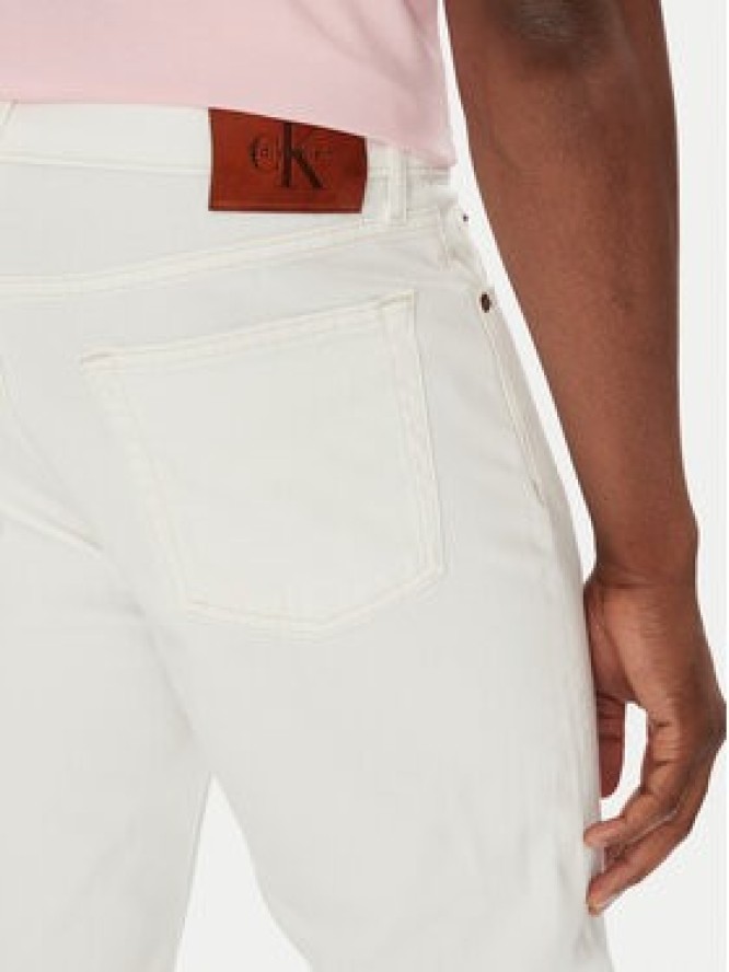 Calvin Klein Jeans Jeansy LV04LB781G Biały Straight Fit