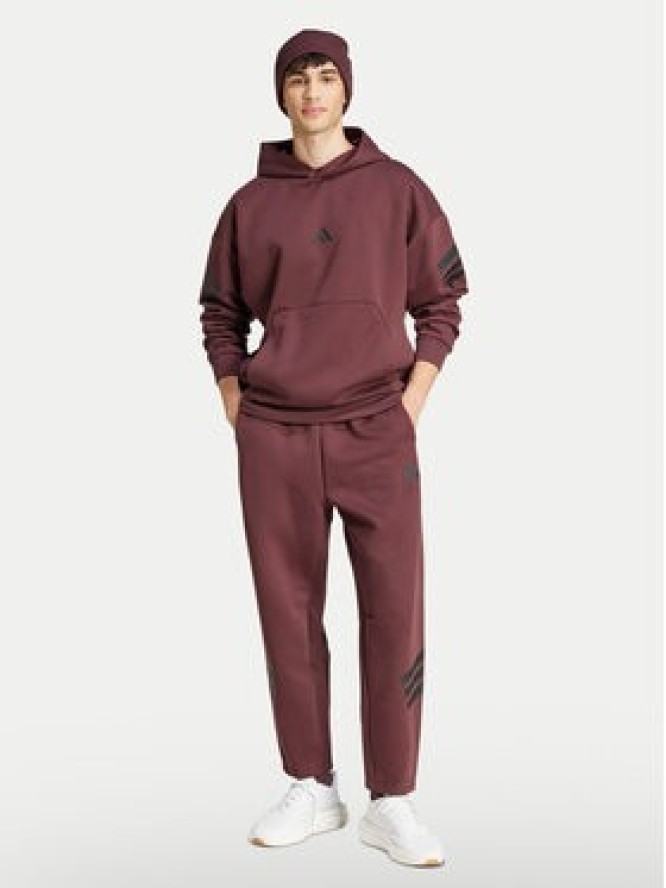 adidas Spodnie dresowe Future Icons 3-Stripes JD4888 Bordowy Loose Fit