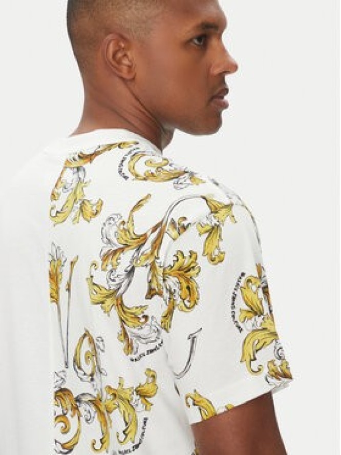 Versace Jeans Couture T-Shirt 78GAH609 Biały Regular Fit