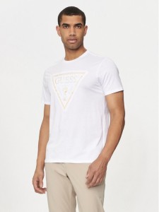 Guess T-Shirt M4YI86 K9RM1 Biały Slim Fit