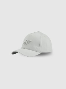 4F Czapka z daszkiem strapback męska - kremowa L/XL (60cm)