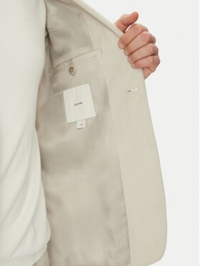 Calvin Klein Marynarka K10K114388 Beżowy Slim Fit