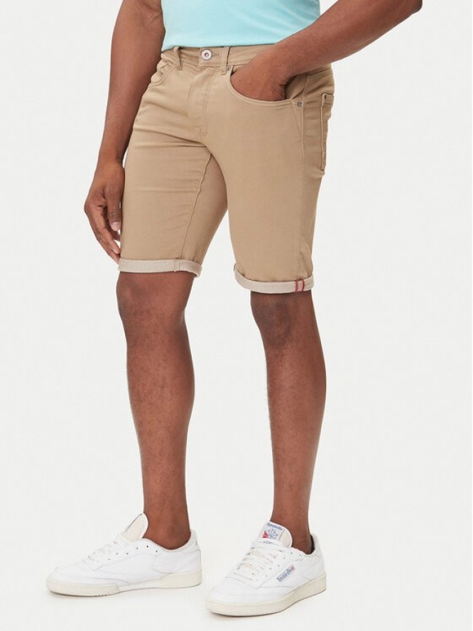 Petrol Industries Szorty jeansowe M-ROS-SHO005 Beżowy Slim Fit