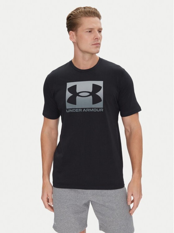 Under Armour T-Shirt Boxed Sports 1386793 Czarny Loose Fit