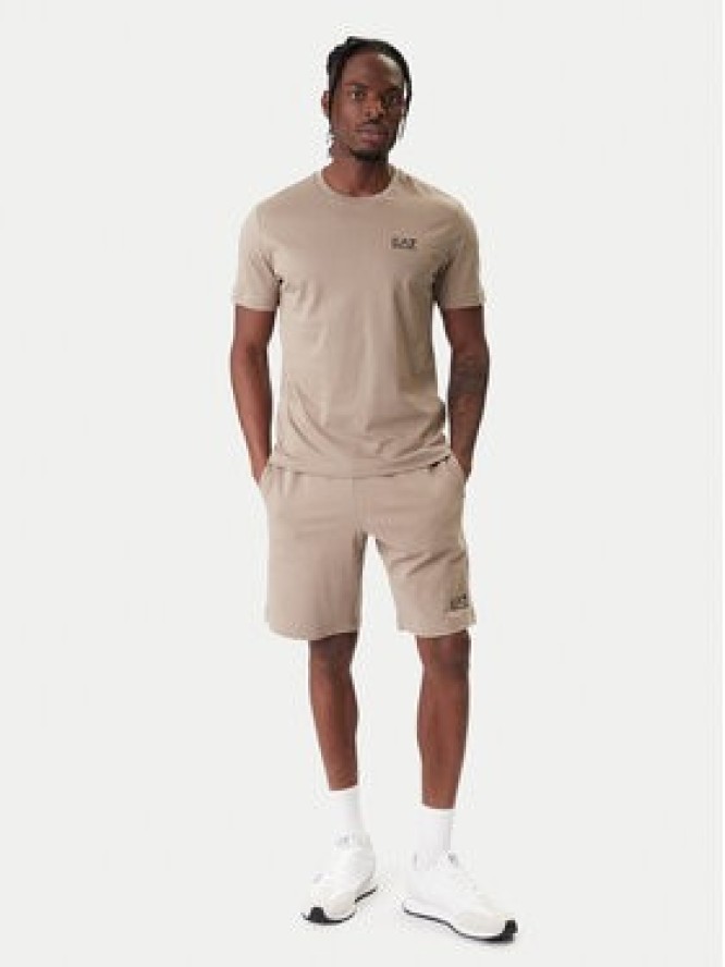 EA7 Emporio Armani Szorty sportowe 8NPS65 PJVRZ U6167 Beżowy Regular Fit