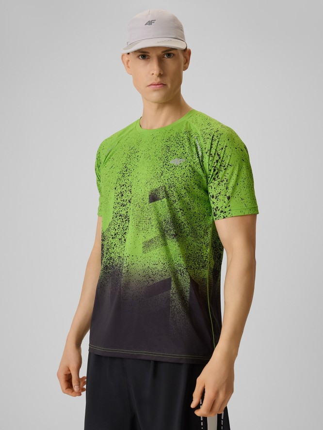 4F Koszulka do biegania szybkoschnąca męska - zielona M