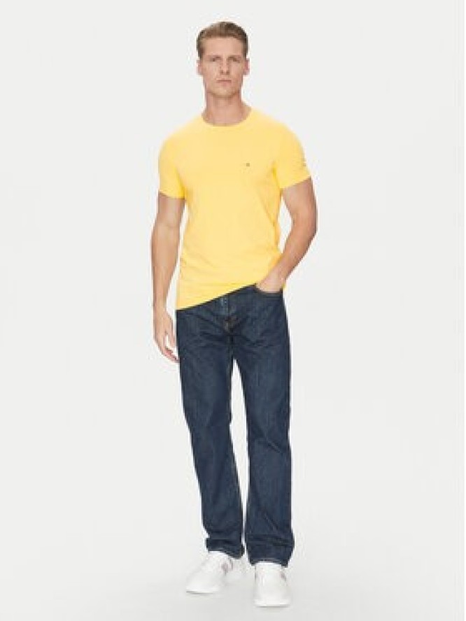Tommy Hilfiger T-Shirt MW0MW10800 Żółty Slim Fit