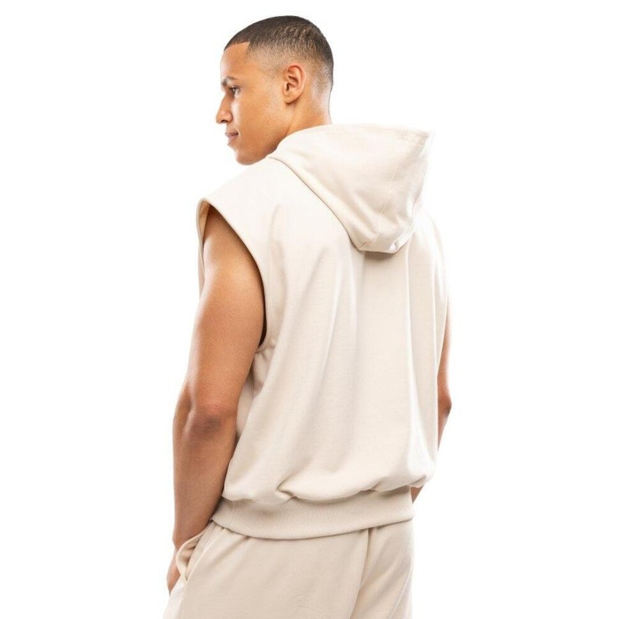 Męska bluza z kapturem bez rękawów Lifestyle Siroko IBZ Swish Ivory