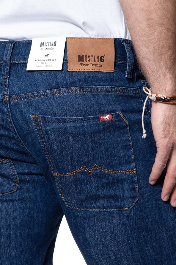 SPODENKI MUSTANG 5 Pocket Short DENIM BLUE 1007373 5000 580