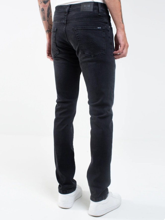 Jeansy męskie dopasowane czarne Nader 917