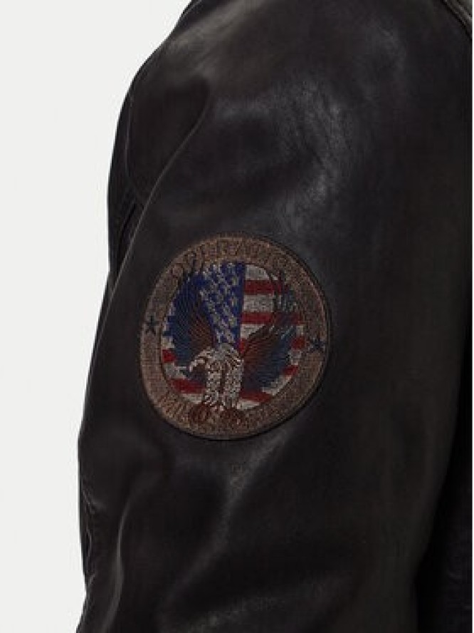 Milestone Kurtka skórzana Tom 531041 21070 Brązowy Regular Fit