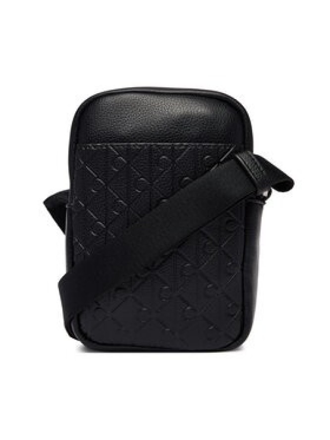 Calvin Klein Saszetka Emblem Aop Emboss Slim Reporter LV04D3228G Czarny