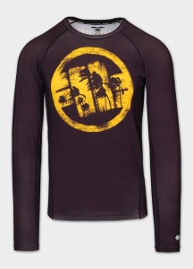 Rashguard longsleeve męski PITBULL techniczna koszulka sportowa LOGO PALMS