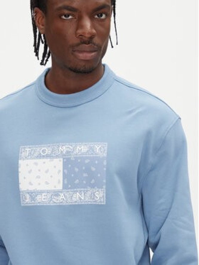 Tommy Jeans Bluza Paisley Flag DM0DM20832 Niebieski Relaxed Fit