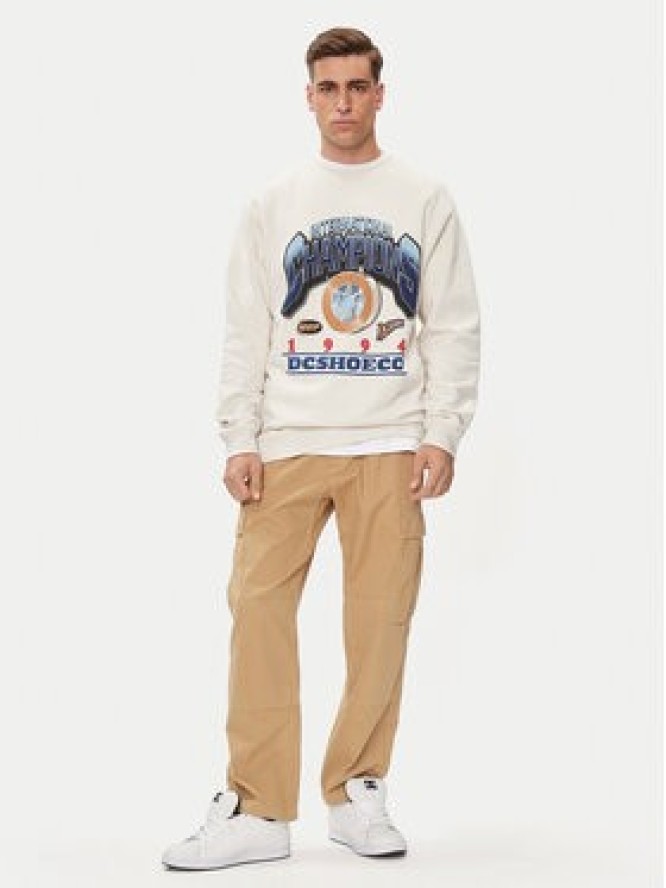 DC Shoes Bluza Mvp Crew ADYSF03121 Écru Relaxed Fit