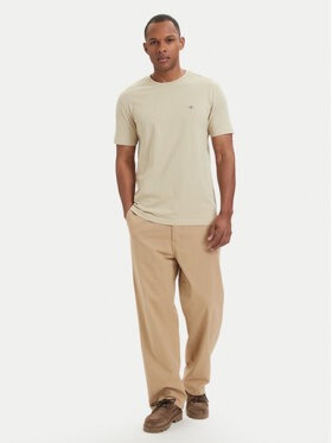 Gant T-Shirt Shield 2003184 Beżowy Regular Fit