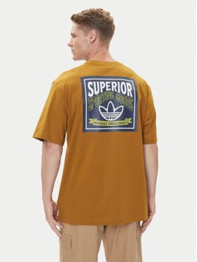 adidas T-Shirt Wabash JW0160 Brązowy Loose Fit