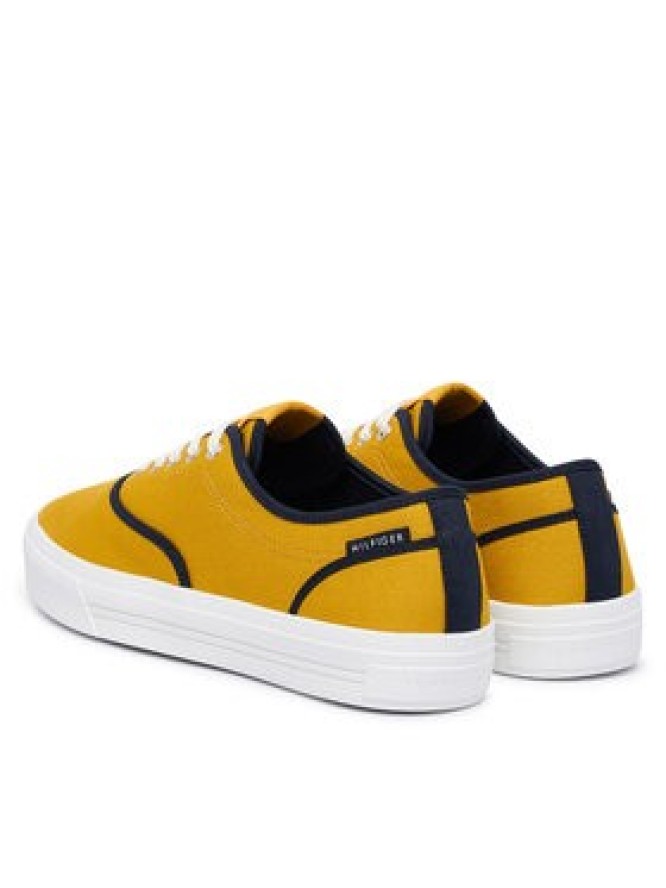 Tommy Hilfiger Tenisówki Th Vulc Cup Long Lace Canvas FM0FM05874 Żółty