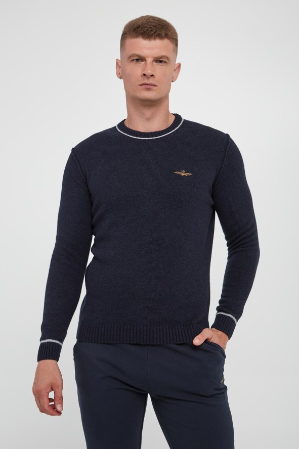 Sweter męski wełniany AERONAUTICA MILITARE