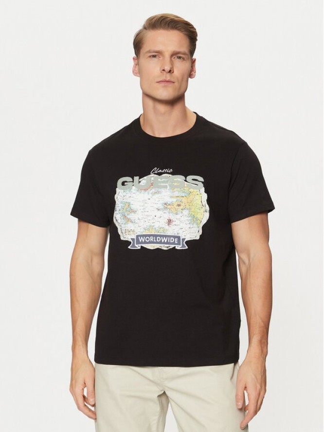 Guess T-Shirt M5RI10 I3Z14 Czarny Regular Fit