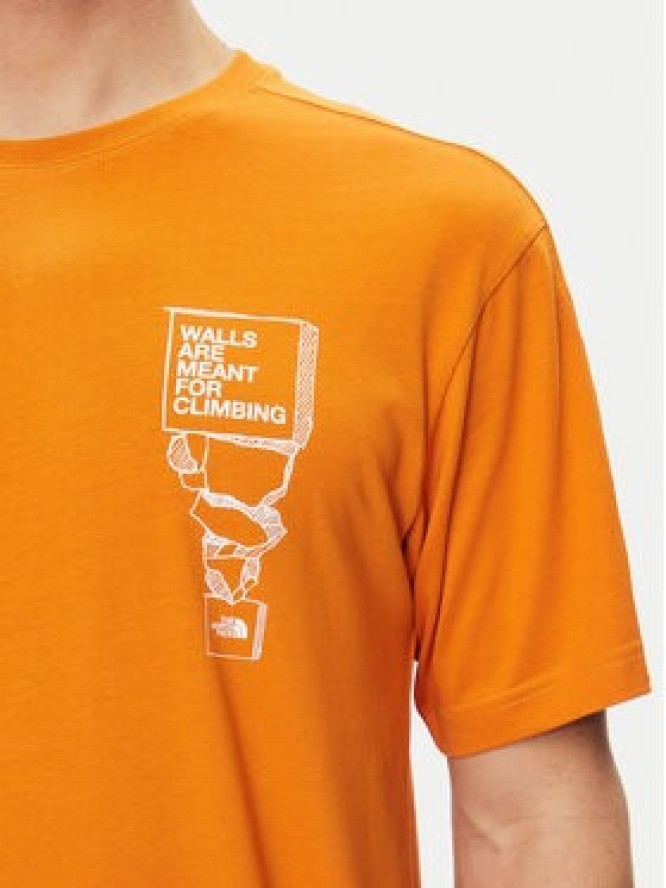 The North Face T-Shirt NF0A87FF Pomarańczowy Regular Fit