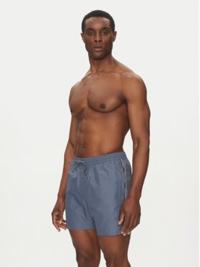 Calvin Klein Swimwear Szorty kąpielowe KM0KM01109 Niebieski Regular Fit