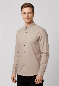 Beżowa koszula, Slim Fit, K-TANALO