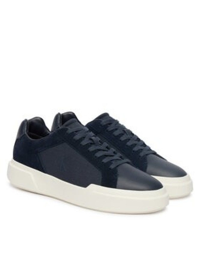 Calvin Klein Sneakersy Chunky Cupsole Laceup Cv Mix HM0HM02238 Granatowy