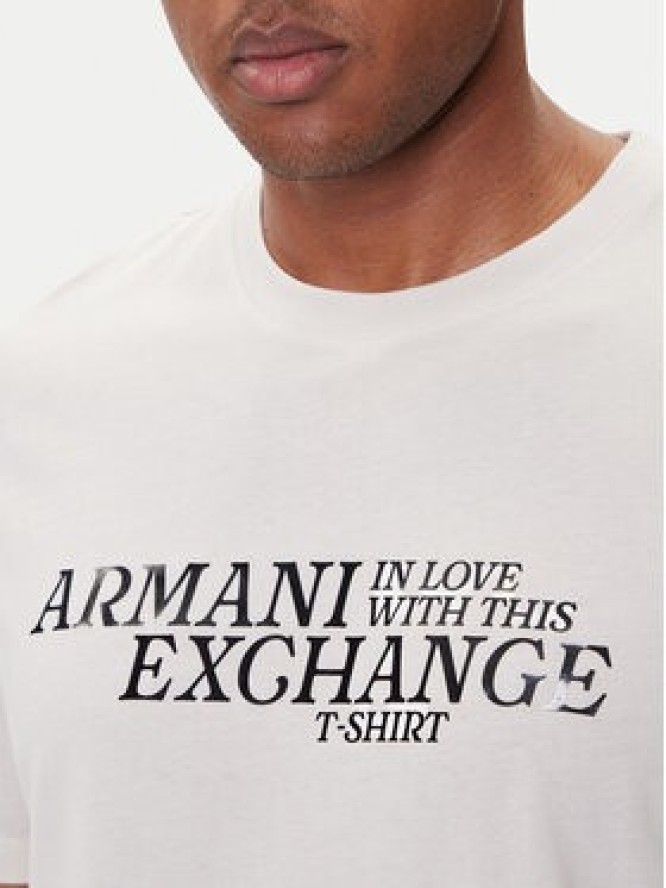 Armani Exchange T-Shirt XM001413 AF16432 M1164 Écru Regular Fit