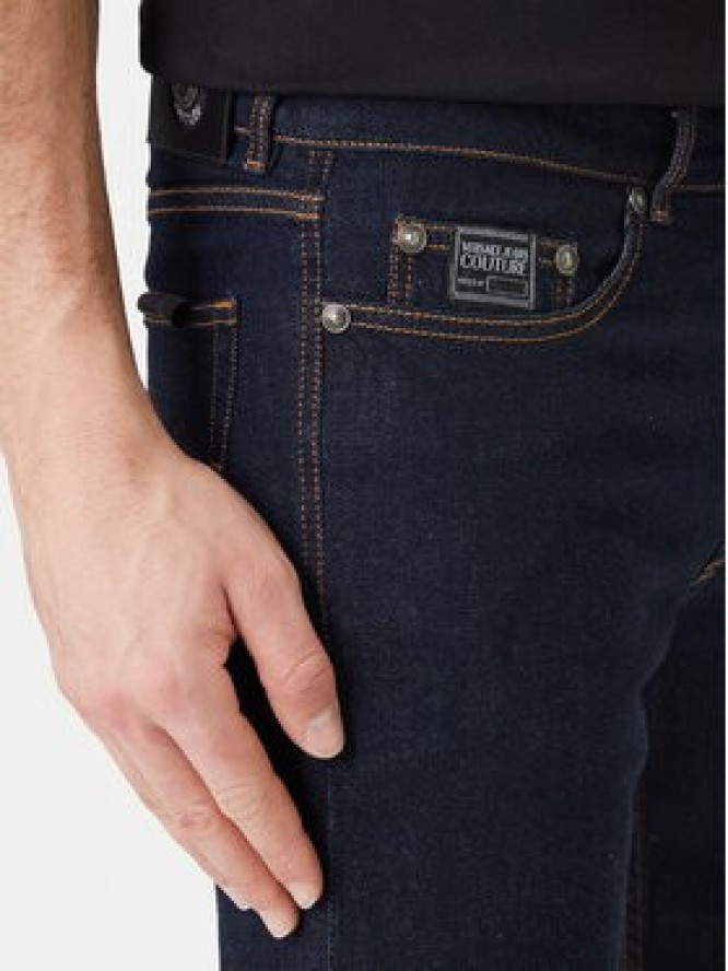 Versace Jeans Couture Jeansy 80GAB5K0 DW042 Granatowy Skinny Fit
