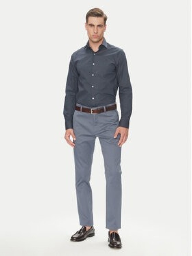 Calvin Klein Koszula LV019EU005 Granatowy Slim Fit