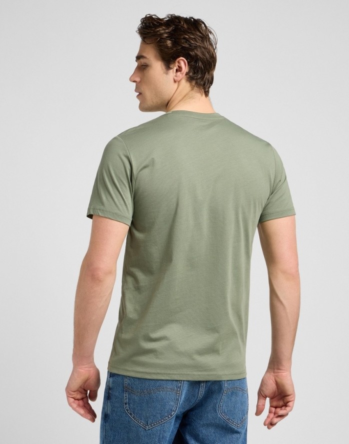 MESKA KOSZULKA LEE SS PATCH LOGO TEE OLIVE STONE 112370497