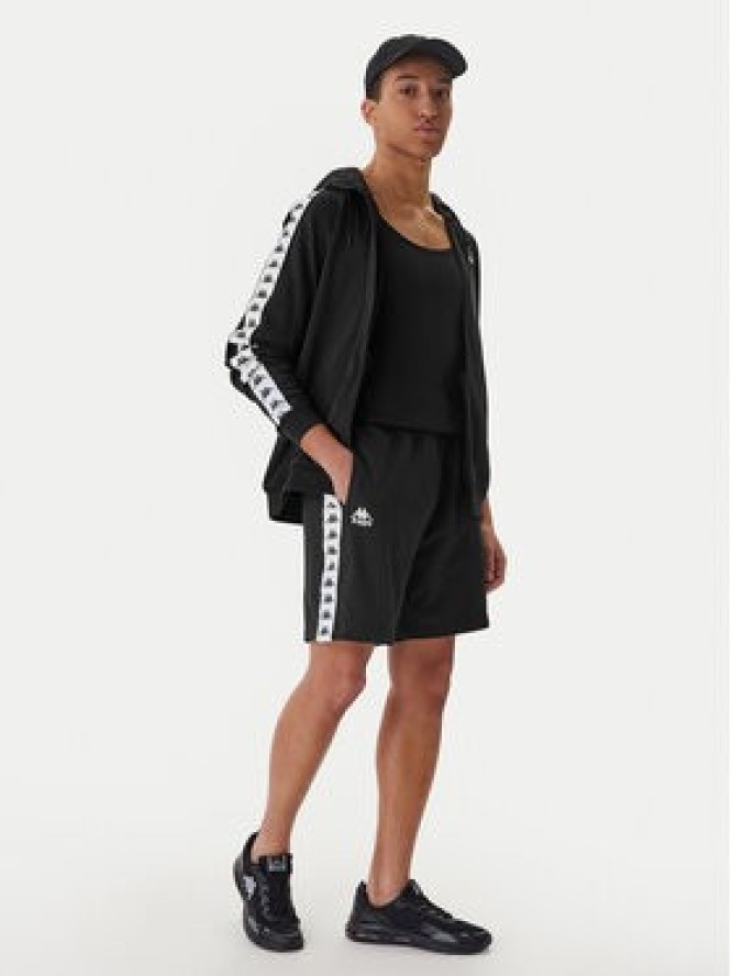 Kappa Szorty sportowe Banda Oviedo 351S77W Czarny Comfort Fit