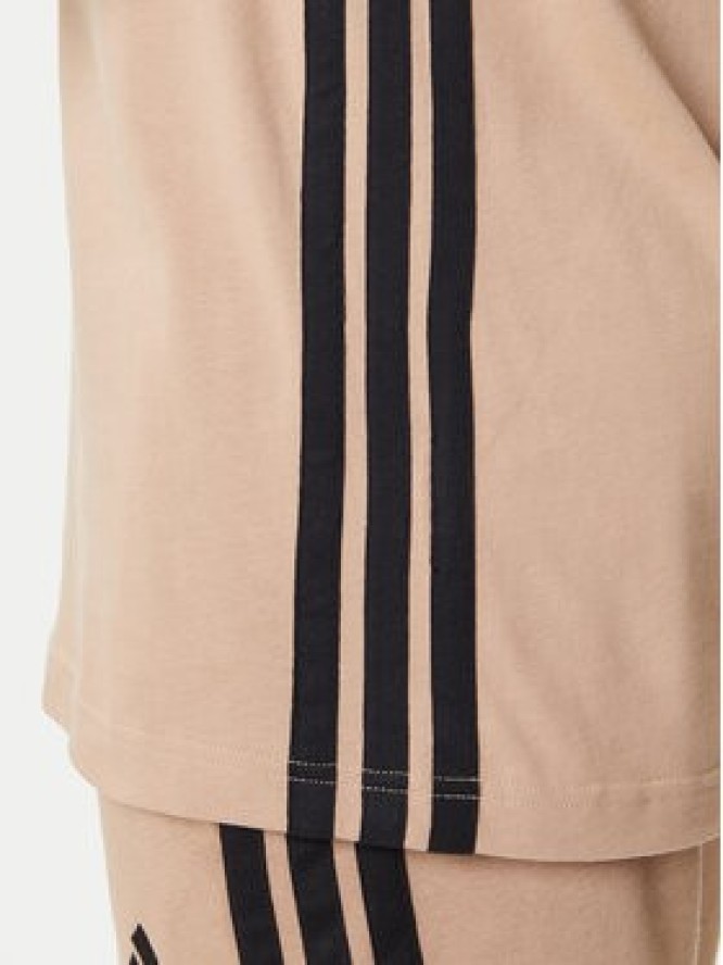 adidas T-Shirt Essentials 3-Stripes JX0734 Beżowy Regular Fit
